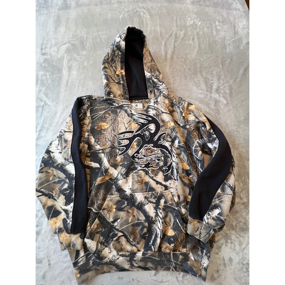 Legendary Whitetails Hoodie Mens Small Camo RealTree Antler Pullover